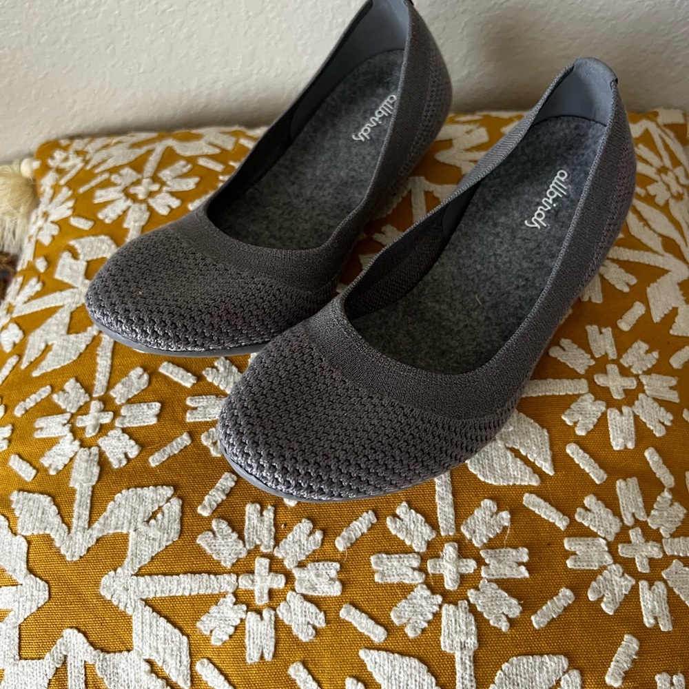 Allbirds Gray Flats Breathable Knit Tree Breezers